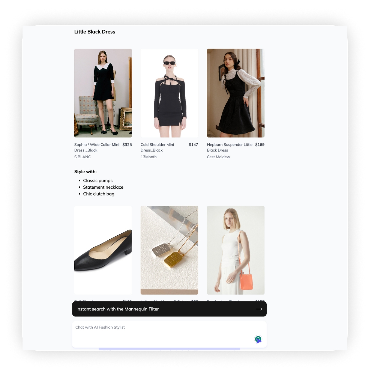 Chanel inspired outfits using fashion AI